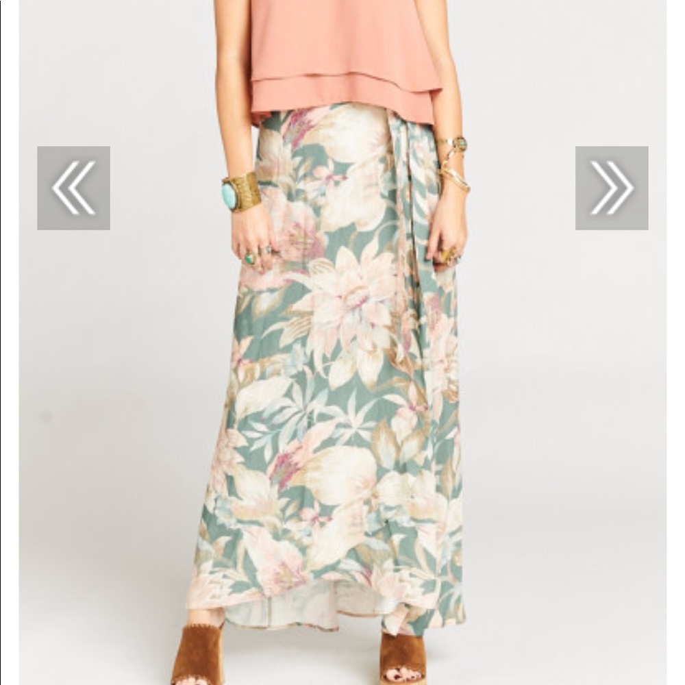 Show me your mumu wrap maxi skirt
